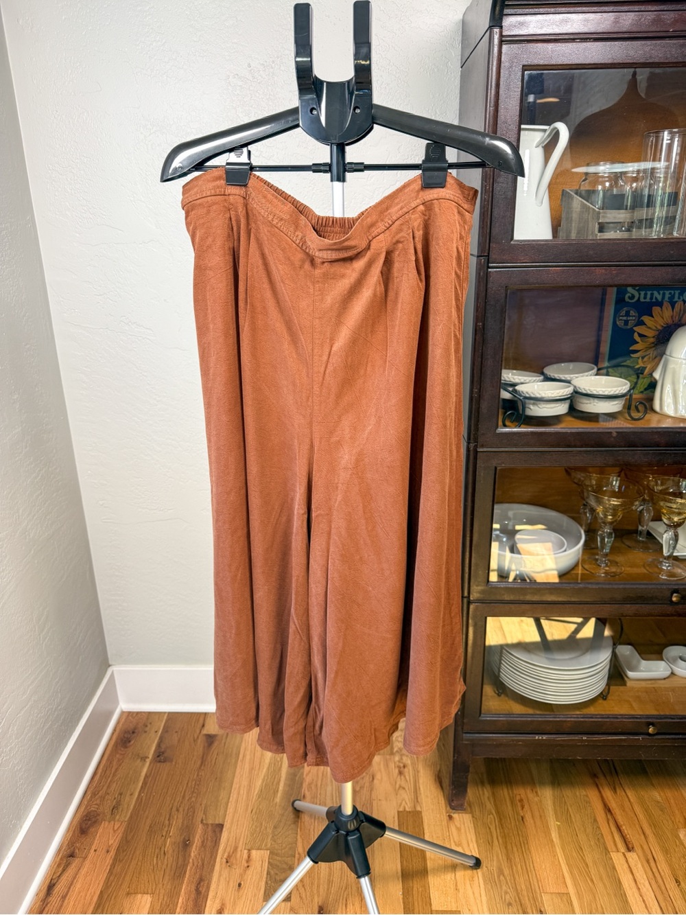 Vintage Tianello Tencel Rayon Wide Leg Palazzo Gaucho Pants USA Size XL